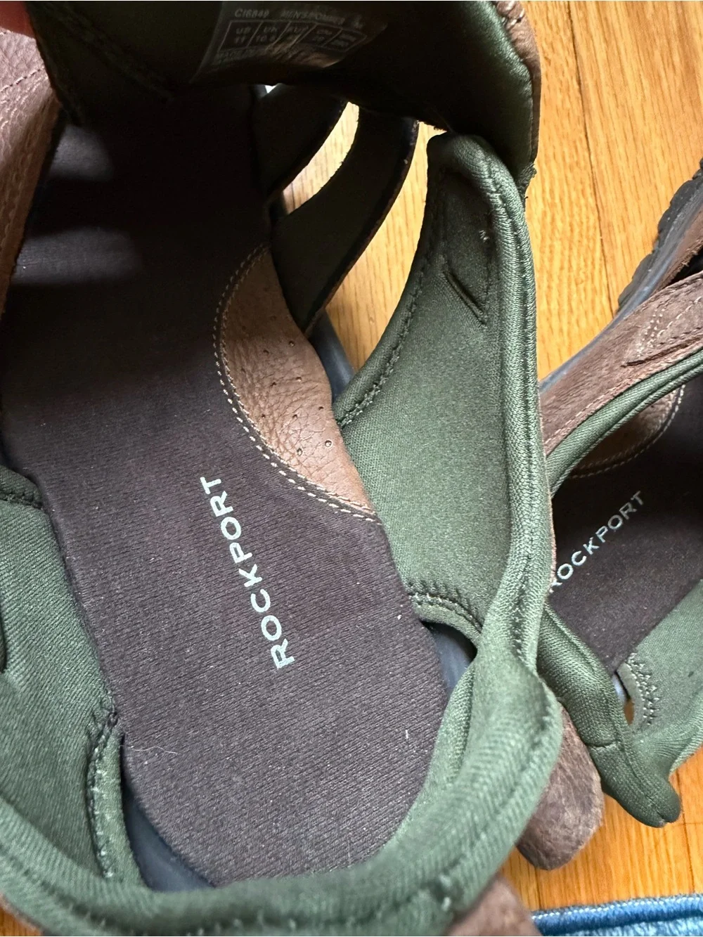 Rockport Rocklake Brown Leather Fisherman’s Sandals Men’s Size 11